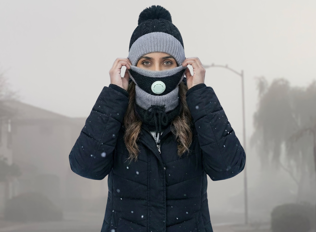 Unisex Winter Knit Beanie Cap Hat Neck Warmer Scarf